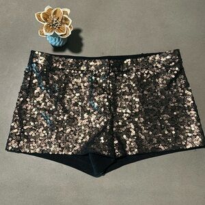 Xpress gold and black sequin shorts